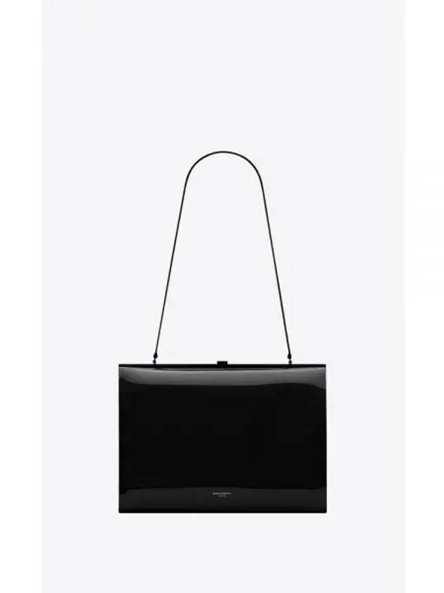 YSL Shoulder Bag Vinyl Le Le Annemarie Black Bag 762361FAC611000 - SAINT LAURENT - BALAAN 1