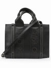 Woody Small Leather Tote Bag Black - CHLOE - BALAAN 4