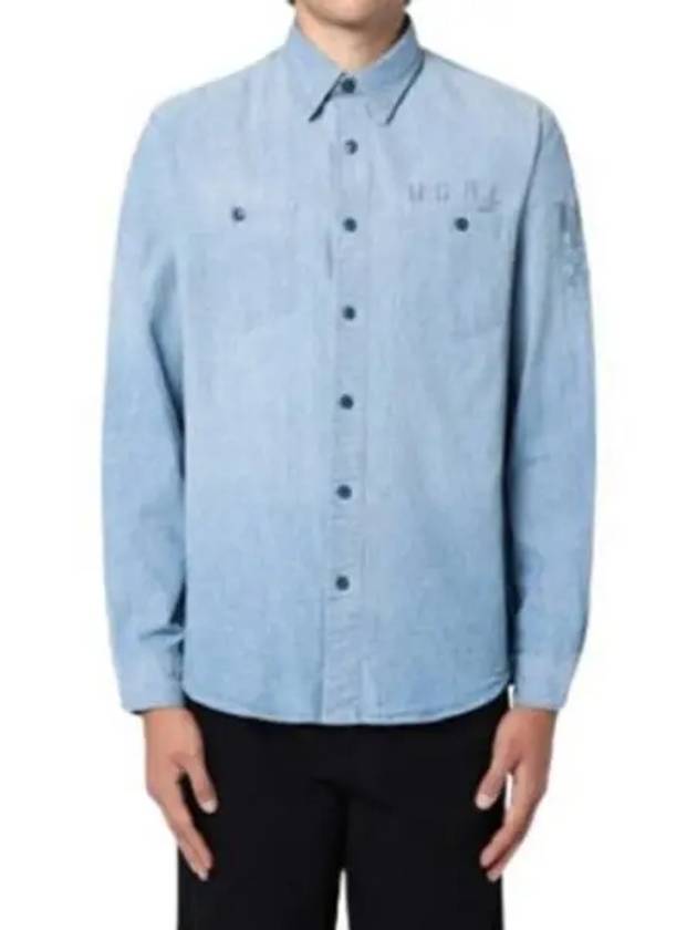 Indigo Chambray Long Sleeve Shirt Light Blue - POLO RALPH LAUREN - BALAAN 2