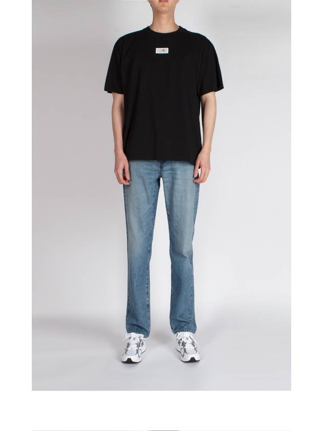 Ribbed Neck Short Sleeve T-Shirt Black - MAISON MARGIELA - BALAAN 5