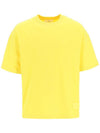 satin label overfit short sleeve t-shirt yellow - AMI - BALAAN.