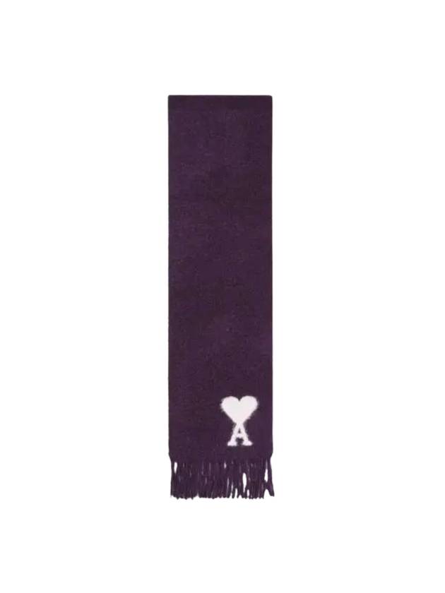 De Coeur Jacquard Muffler Lilac - AMI - BALAAN 1