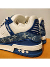 LV Trainer Sneakers Monogram Blue Denim - LOUIS VUITTON - BALAAN 7