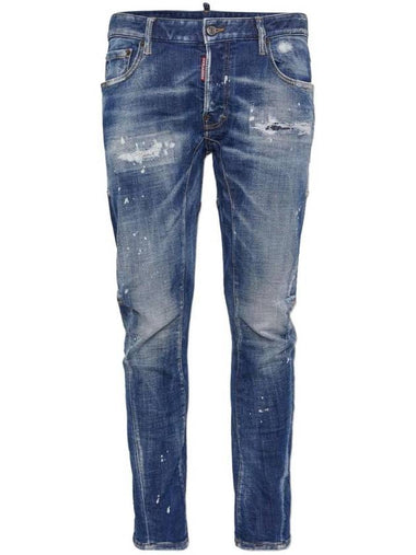 Distressed Skinny Jeans Blue - DSQUARED2 - BALAAN 1