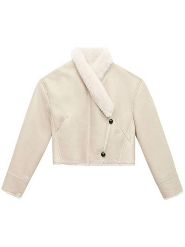 Eriana Reversible Suede Lambskin Leather Single Coat Chalk - ISABEL MARANT - BALAAN 1