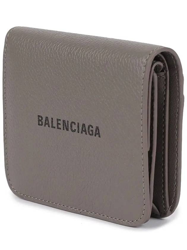 Logo Coin Pocket Flap Half Wallet Medium Grey - BALENCIAGA - BALAAN 3