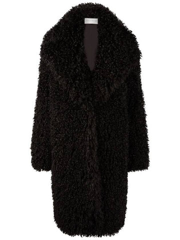 Oversized faux fur coat black - NINA RICCI - BALAAN 1