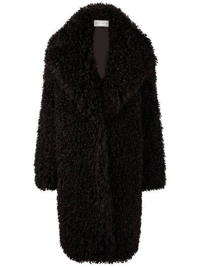 Oversized faux fur coat black - NINA RICCI - BALAAN 2