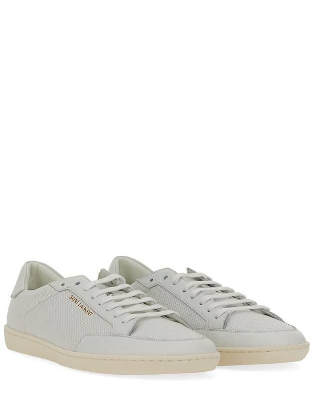 Court Classic Perforated Leather Low Top Sneakers White - SAINT LAURENT - BALAAN 4