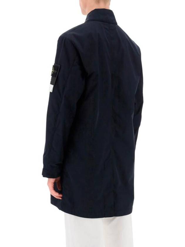 Micro Twill Compass Badge Trench Coat Navy - STONE ISLAND - BALAAN 4