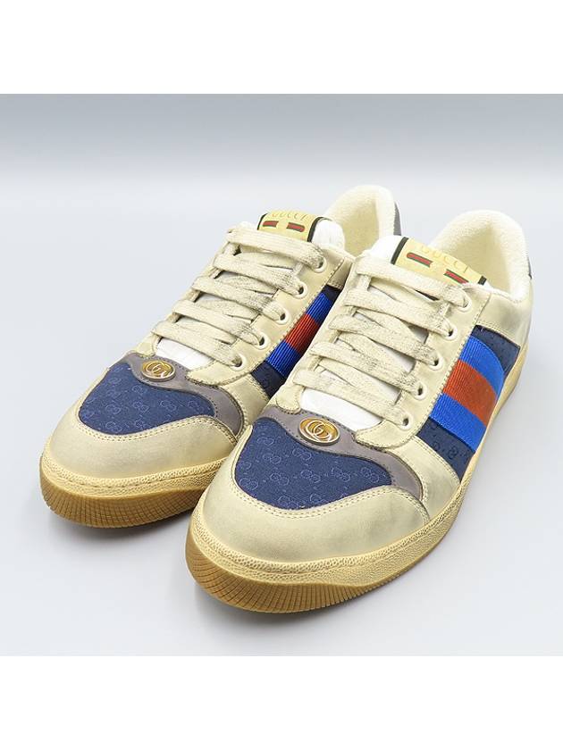 546551 Screener Destroyed Vintage Leather Men s Sneakers 7 - GUCCI - BALAAN 6