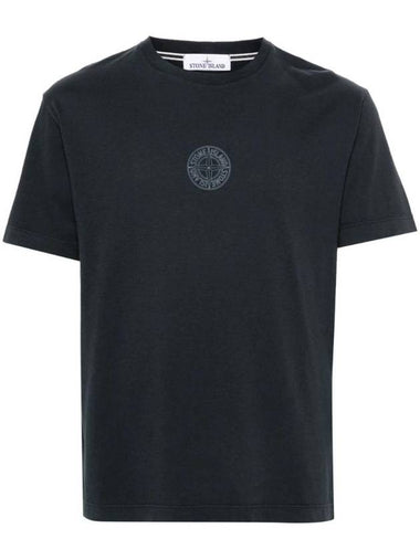 Compass Logo Short Sleeve T-Shirt Navy - STONE ISLAND - BALAAN 1