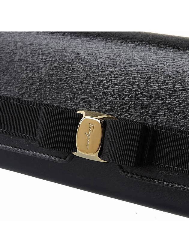 Vara Bow Continental Long Wallet Black - SALVATORE FERRAGAMO - BALAAN 7