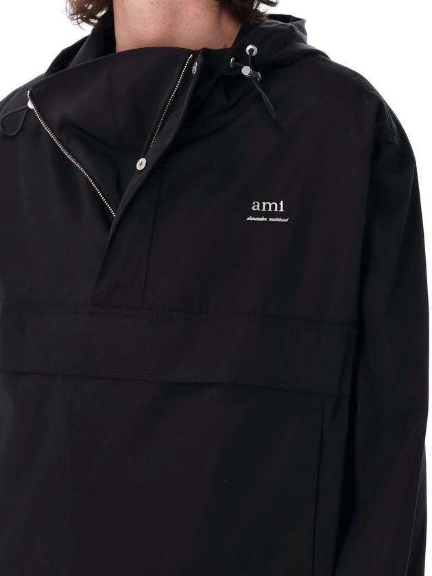 Alexandre Mattiussi Windbreaker Hoodie Black - AMI - BALAAN 4