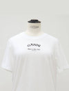 Logo O-neck short sleeve T-shirt - GANNI - BALAAN 3