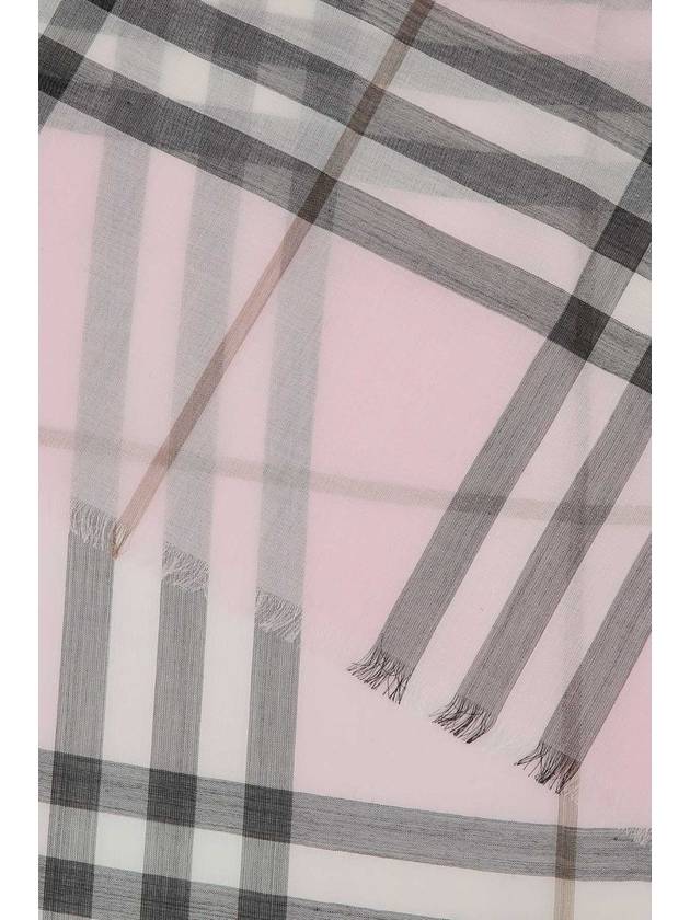 Check Wool Silk Blend Scarf Pink - BURBERRY - BALAAN 5