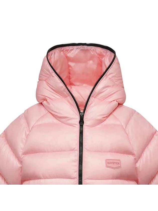 Sadalmelik Logo Patch Hooded Down Padding Pink - DUVETICA - BALAAN 4