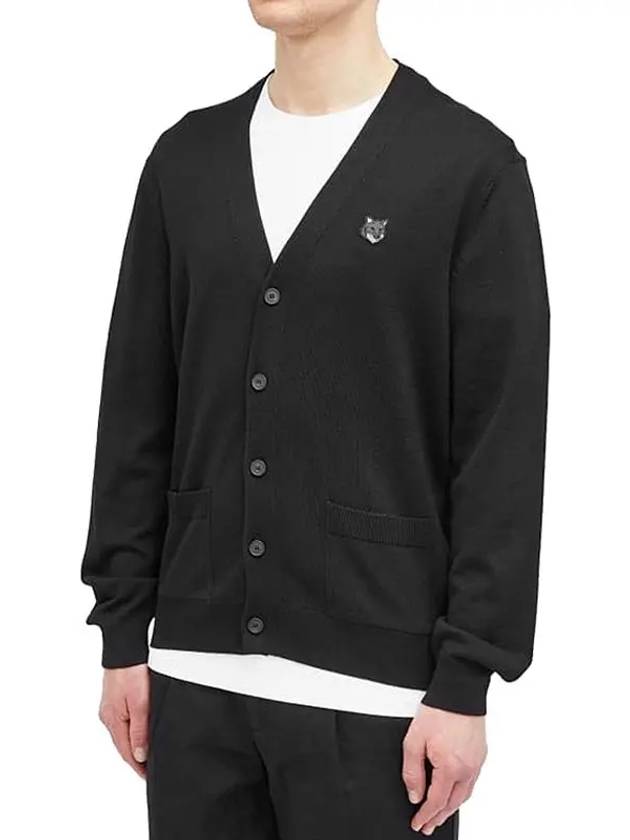 Bold Fox Head Patch Regular Cardigan Black - MAISON KITSUNE - BALAAN 3