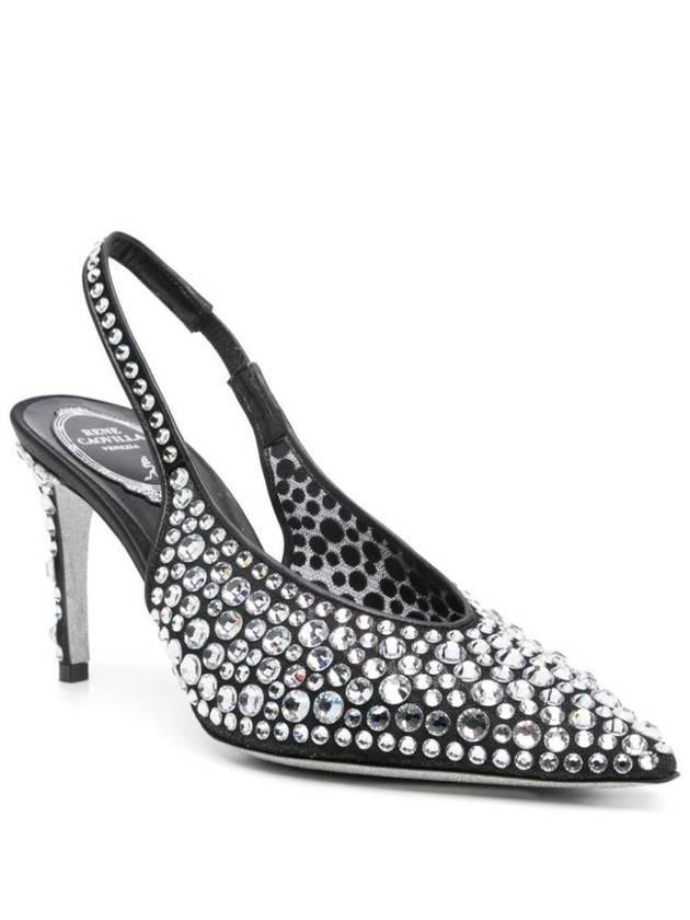 René Caovilla Gilda 80 Crystal Slingback Shoes - RENE CAOVILLA - BALAAN 2