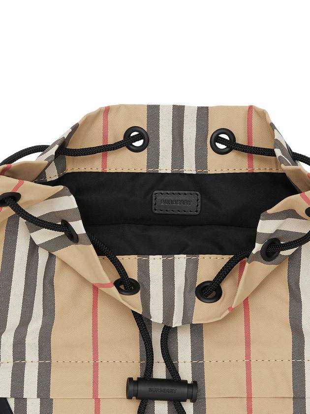 Icon Stripe Econyl Drawcord Bucket Bag Archive Beige - BURBERRY - BALAAN 4