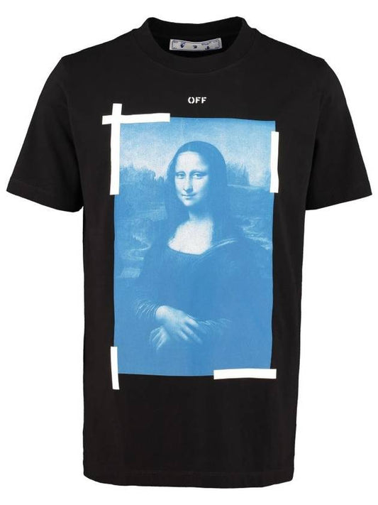 Mona Lisa Slim Short Sleeve T-Shirt Black - OFF WHITE - BALAAN.