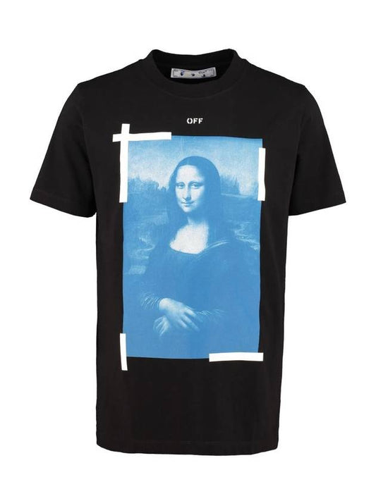Mona Lisa Slim Short Sleeve T-Shirt Black - OFF WHITE - BALAAN 1