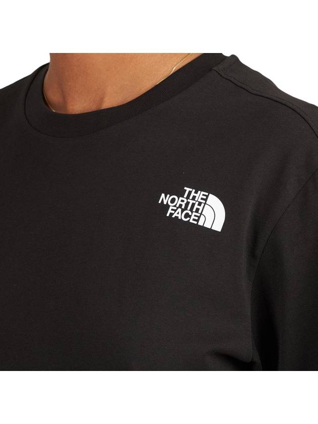 Women's Relaxed Red Box Cotton Short Sleeve T-Shirt Black - THE NORTH FACE - BALAAN 3