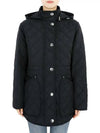 Diamond Quilted Long Nylon Jacket Black - BURBERRY - BALAAN 3