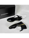 CC Logo Leather Wedge Heel Black 37 G39423 - CHANEL - BALAAN 6