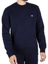 Logo Patch Crewneck Sweatshirt Navy - LACOSTE - BALAAN 3