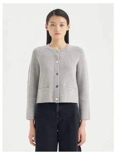 Women s felt wool cashmere classic knit spring fall jacket light heather gray domestic product GM0023121904673 - THEORY - BALAAN 1