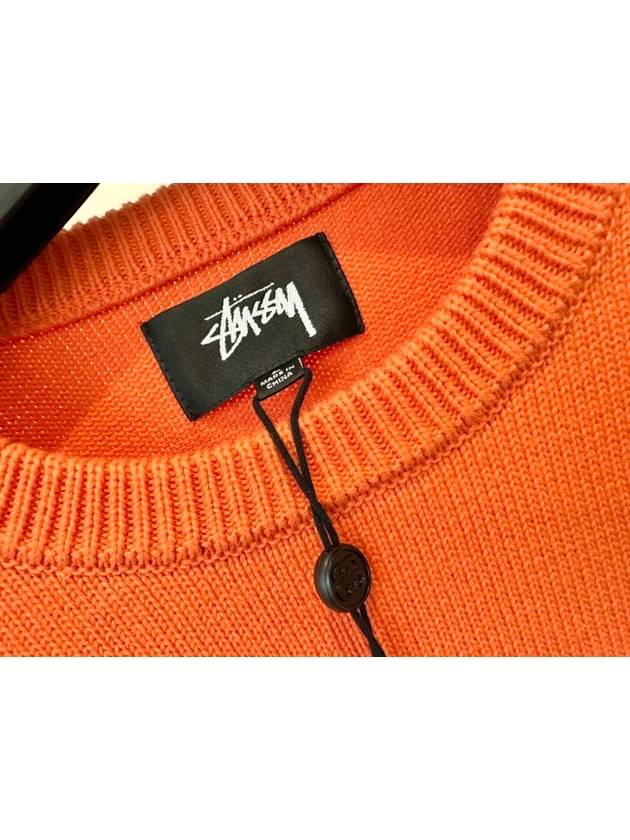 Sleeve Logo Sweater Knit 117176 Orange MENS L XL XXL - STUSSY - BALAAN 6