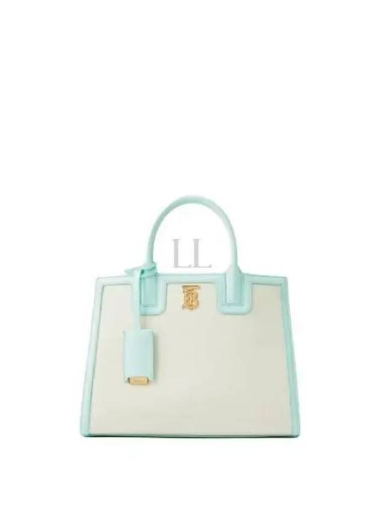 Mini Frances Canvas Tote Bag Mint - BURBERRY - BALAAN 2