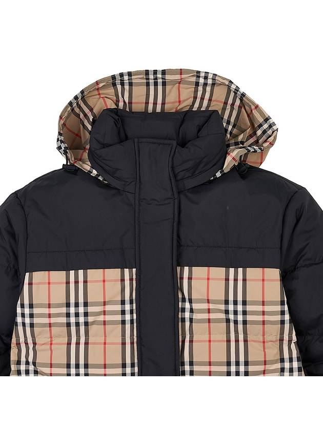 Check Reversible Down Padding Beige Black - BURBERRY - BALAAN 9