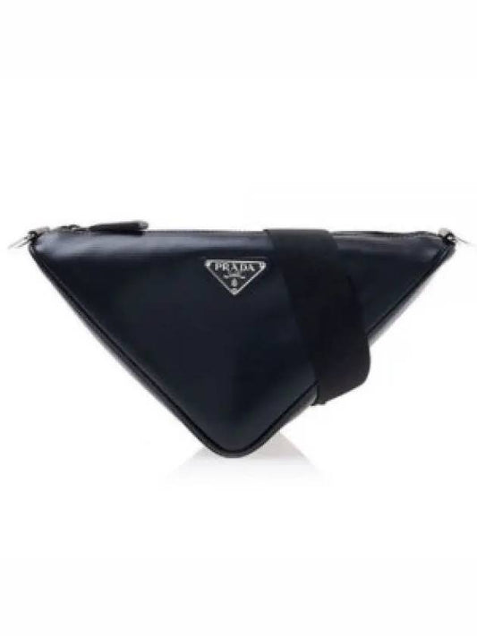 Triangle Logo Cross Bag Black - PRADA - BALAAN 2