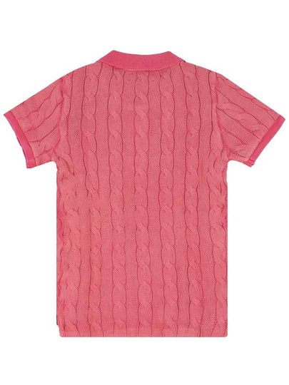 Women's Slim Fit Cable Knit PK T-Shirt WMPOKNINCU20654 670 - POLO RALPH LAUREN - BALAAN 2