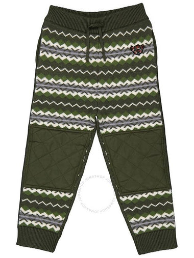 Burberry Boys Moss Green Soft Wool Yarn Trousers, Size 6Y - BURBERRY - BALAAN 1