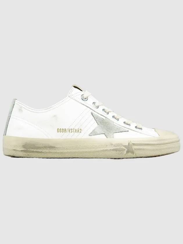 V Star Leather Low Top Sneakers Black White - GOLDEN GOOSE - BALAAN 2