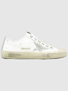 V Star Leather Low Top Sneakers Black White - GOLDEN GOOSE - BALAAN 3