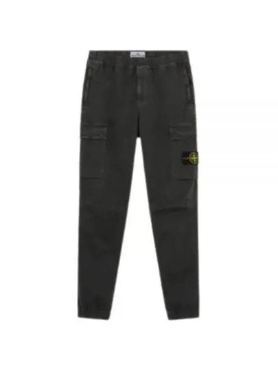 Stretch Cotton Cargo Straight Pants Grey - STONE ISLAND - BALAAN 2