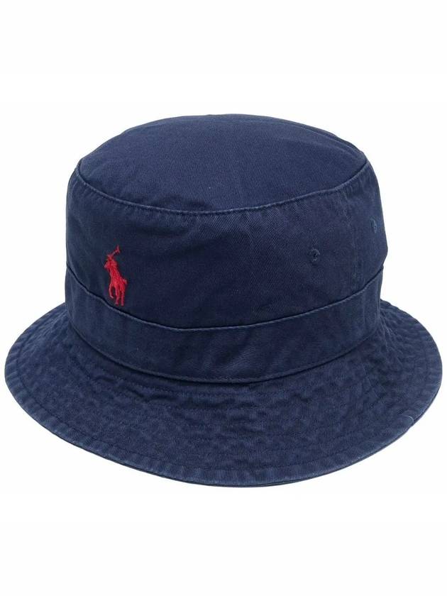 Embroidery Pony Bucket Hat Navy - POLO RALPH LAUREN - BALAAN 3