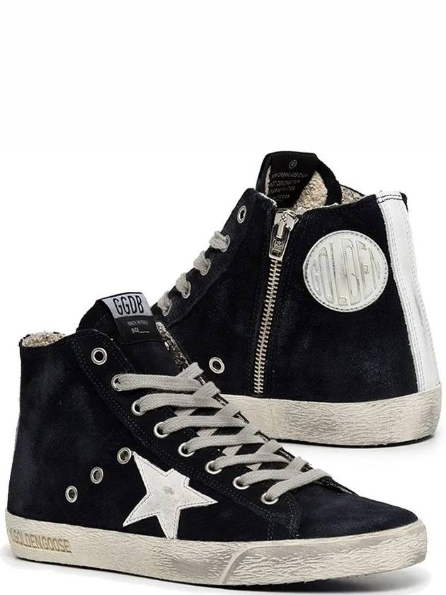 Leather Francy High Top Sneakers Night Blue - GOLDEN GOOSE - BALAAN 2