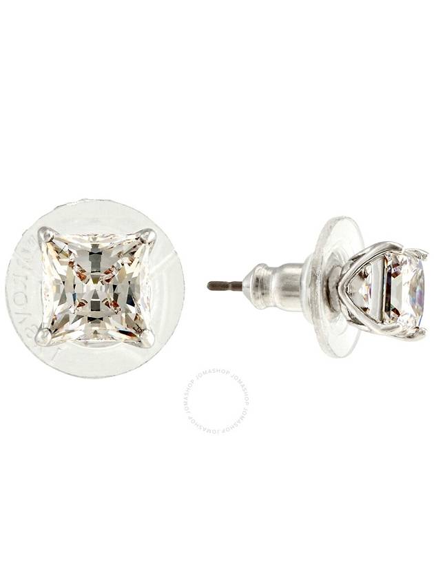 Stilla Attract Princess Cut Stud Earrings Silver - SWAROVSKI - BALAAN 4