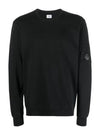 Light Fleece Sweatshirt Black - CP COMPANY - BALAAN 2