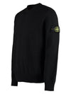 Logo Patch Knit Top Black - STONE ISLAND - BALAAN 4