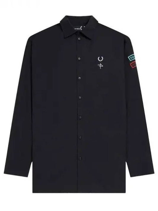 FRED PERRY LOGO EMBROIDERED PATCH SHIRT - RAF SIMONS - BALAAN 1