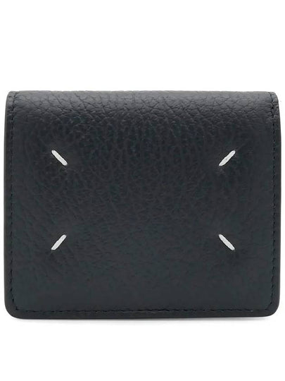 Stitch Leather Compact Half Wallet Black - MAISON MARGIELA - BALAAN 2