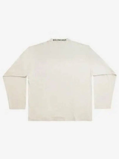 Oversized Crew Neck Long Sleeve T-Shirt White - BALENCIAGA - BALAAN 2