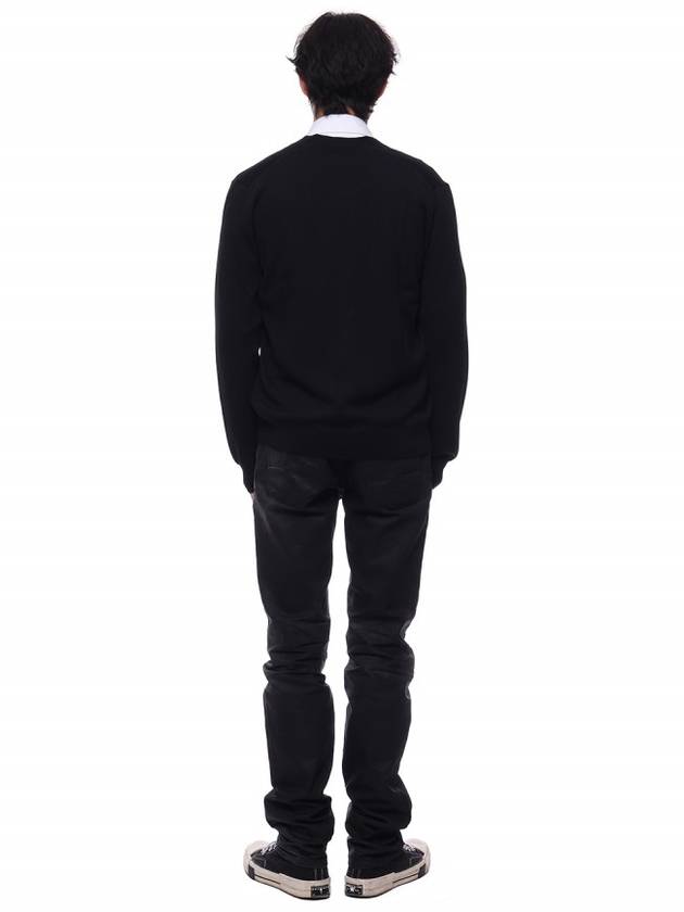 Bold Fox Head Patch Regular Cardigan Black - MAISON KITSUNE - BALAAN 6