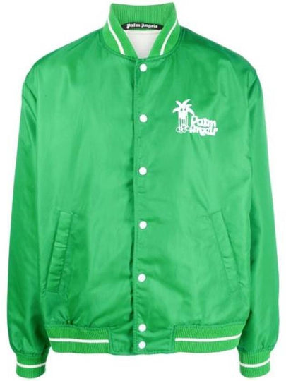 Derby Light Varsity Bomber Jacket Green - PALM ANGELS - BALAAN 2